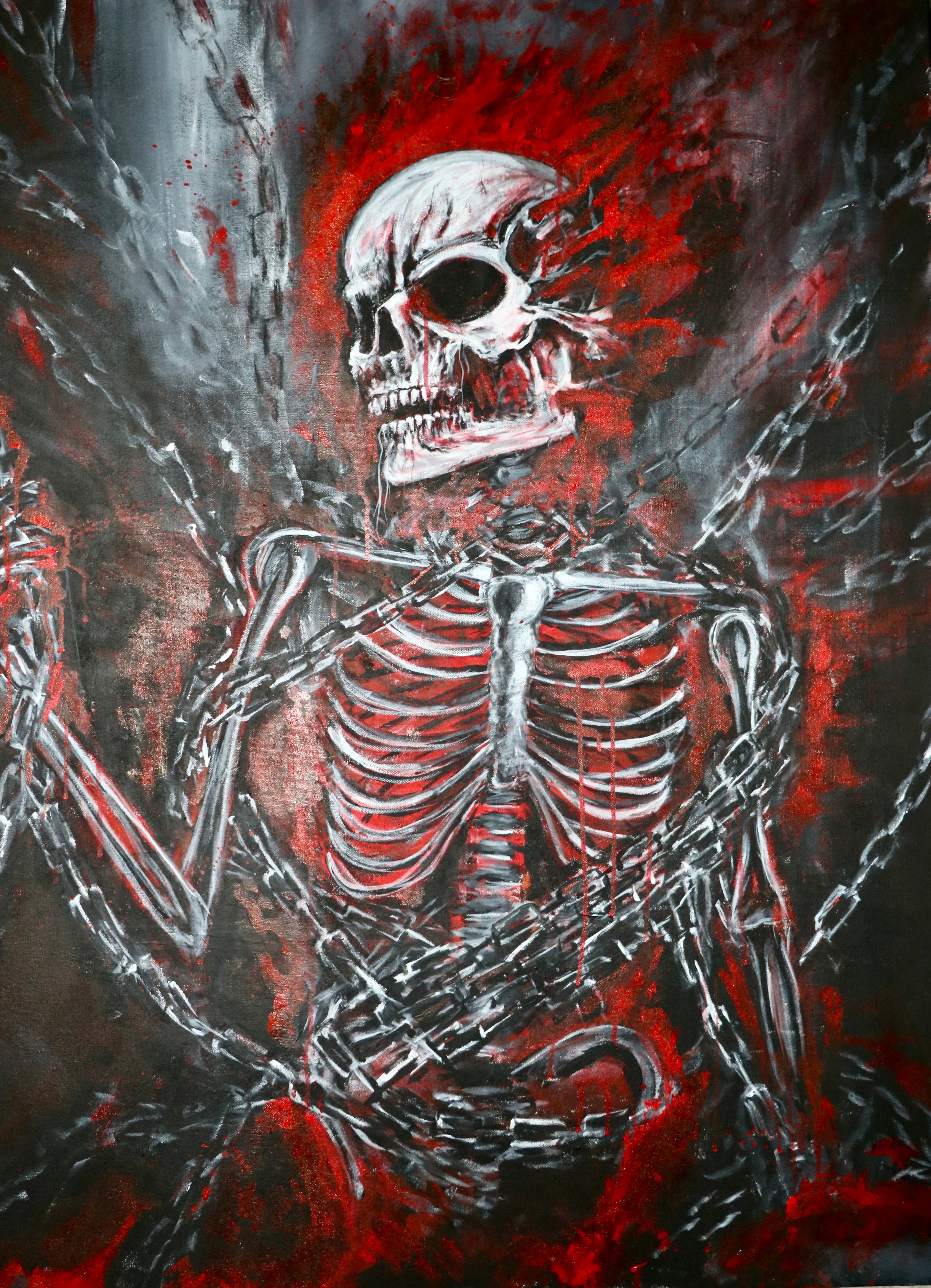 Wings Denied – 36×48” Original Acrylic Painting by VH Burton (Collector’s Piece)