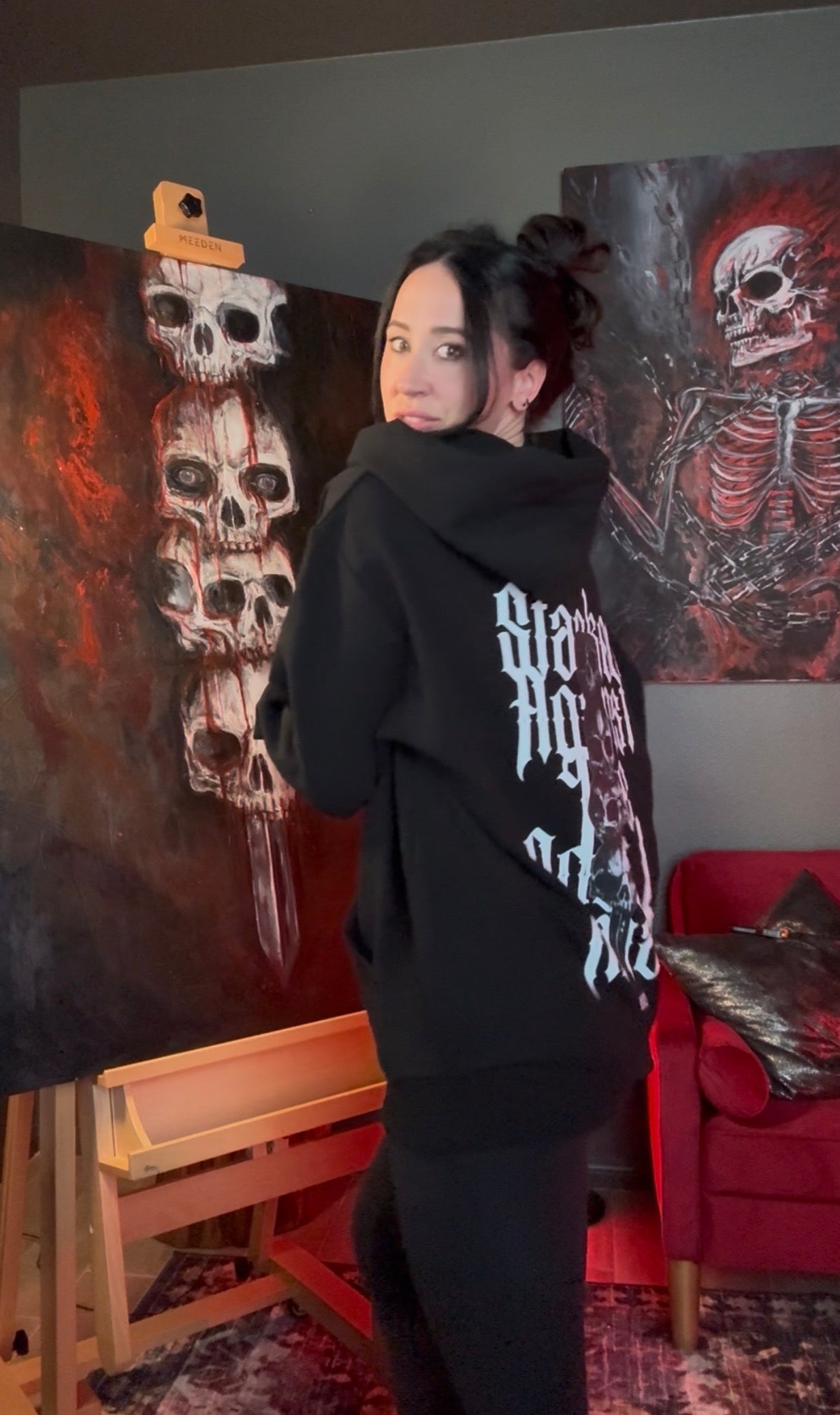 Against The Odds | LUX BLACK HOODIE