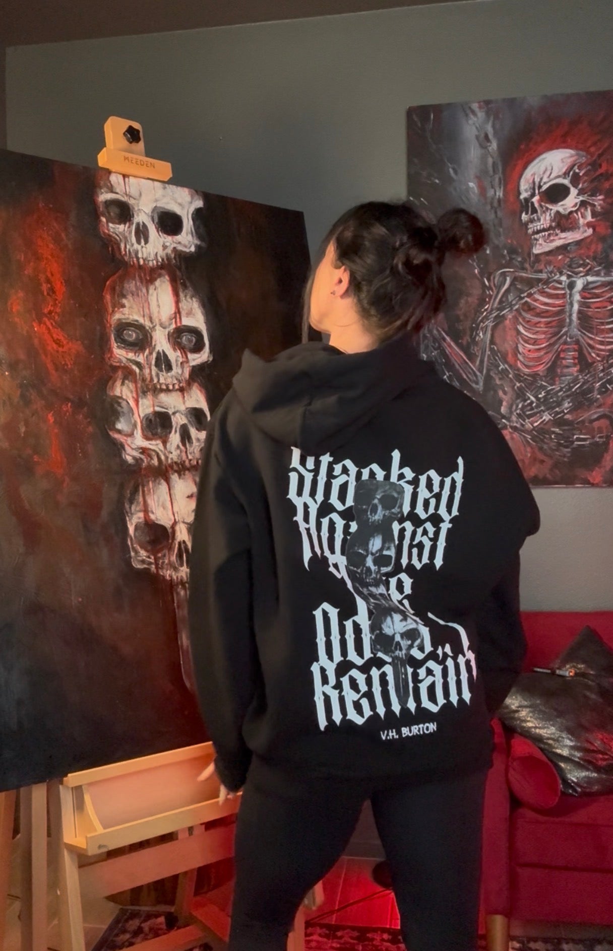 Against The Odds | LUX BLACK HOODIE